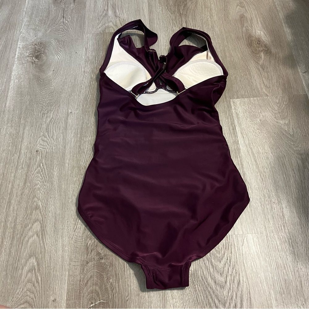 Kona Sol Dark Purple One Piece Swimsuit - Picture 4 of 6
